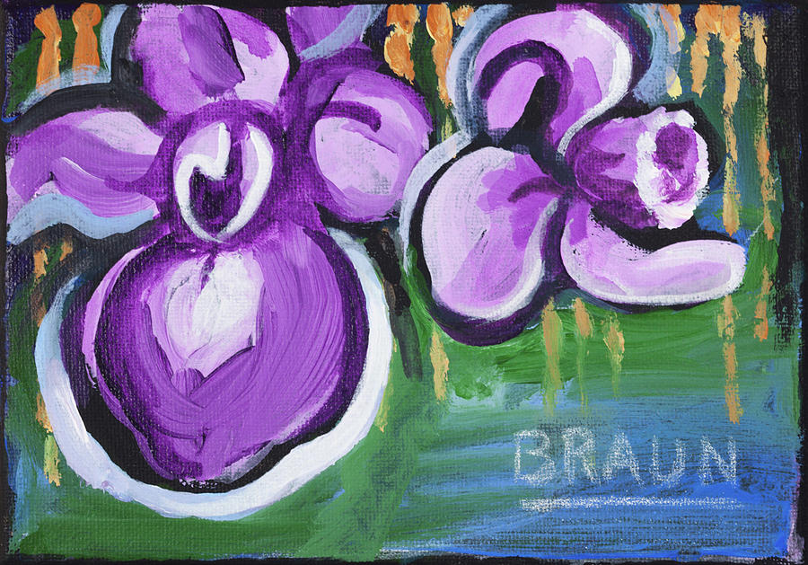 Flower Painting - Purple Flowers by Beverly H Braun