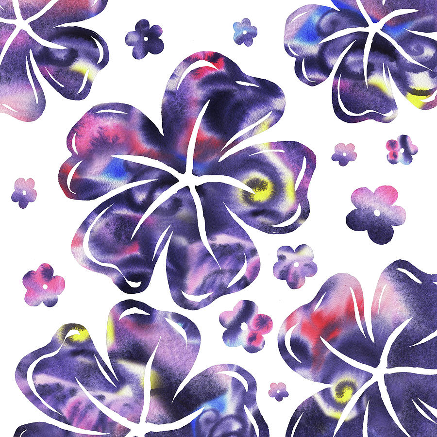 Purple Flowers Dance Painting by Irina Sztukowski
