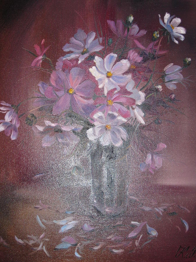 Flower Painting - Purple Flowers by Ekaterina Pozdniakova