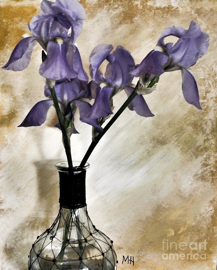 Purple Flowers in a Vase Photograph by Marsha Heiken