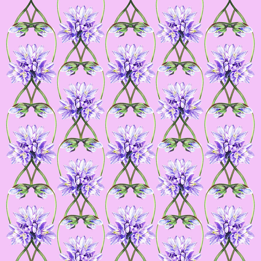 Purple Flowers Lace On Lilac Field Painting by Irina Sztukowski