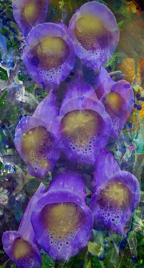 Purple Flowers Painting by Leigh Odom