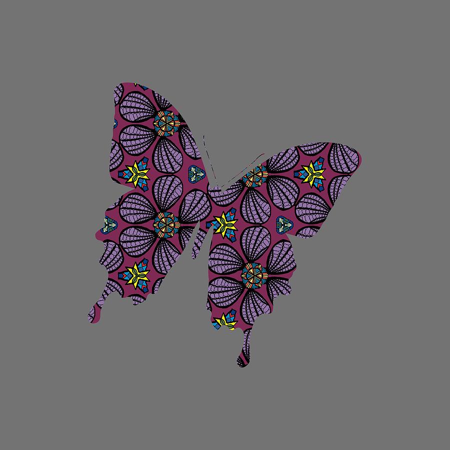 Purple Flowers Pattern Digital Art by Becky Herrera