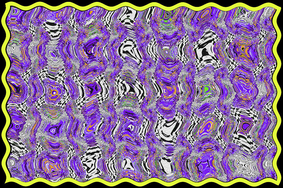 Purple Frizz Abstract Digital Art by Tom Janca