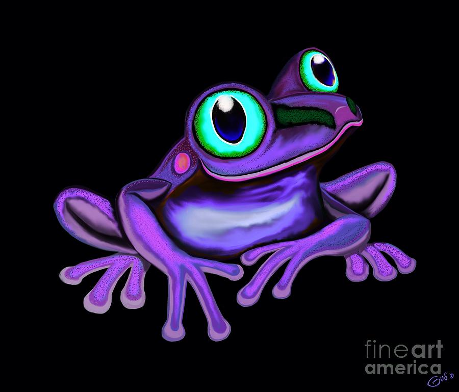 Purple Frog  Painting by Nick Gustafson