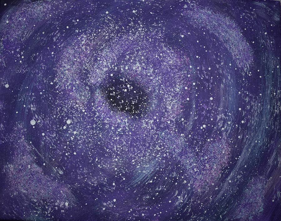 Space Painting - Purple Galaxy by Kristy Evans