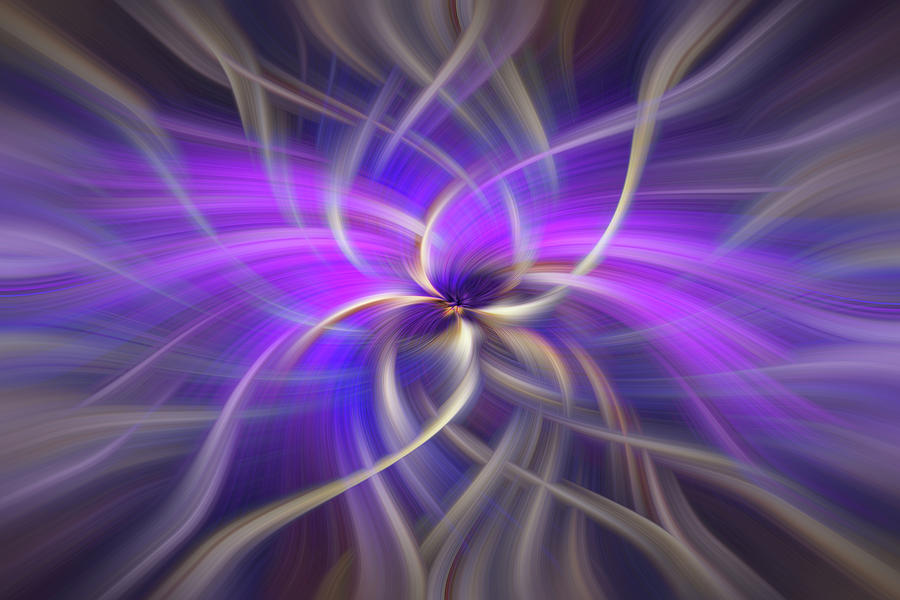 Purple Gold Colored Abstract. Concept Spirituality Photograph by Jenny Rainbow