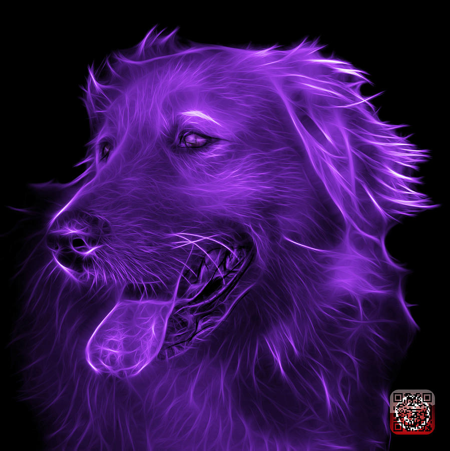 Purple Golden Retriever - 4057 BB Digital Art by James Ahn