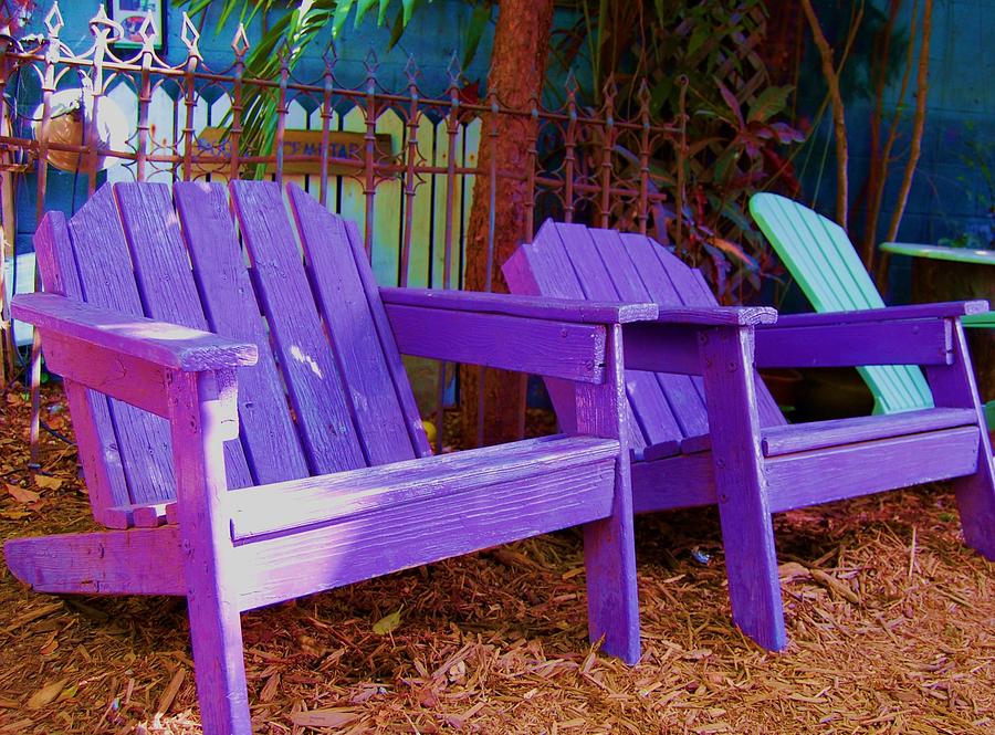 Chairs Photograph - Purple Haze by Debbi Granruth