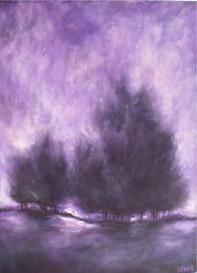 Purple Haze Painting by Ellen Lewis