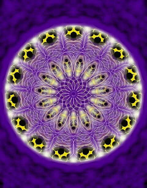 Purple Digital Art - Purple Haze Mandala by Michael African Visions