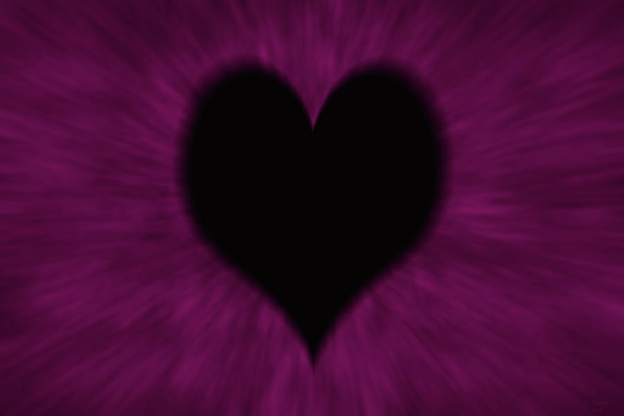 Purple Heart Digital Art by David Stasiak