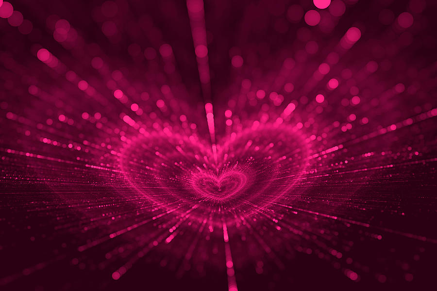 Fairy Digital Art - Purple Heart Valentines Day by Anna Bliokh