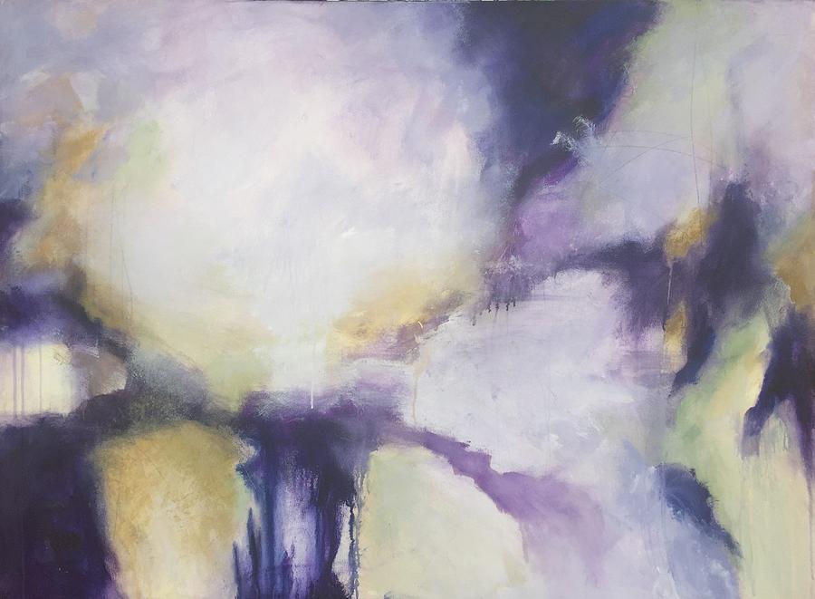 Purple Helix Painting by Karen Hart