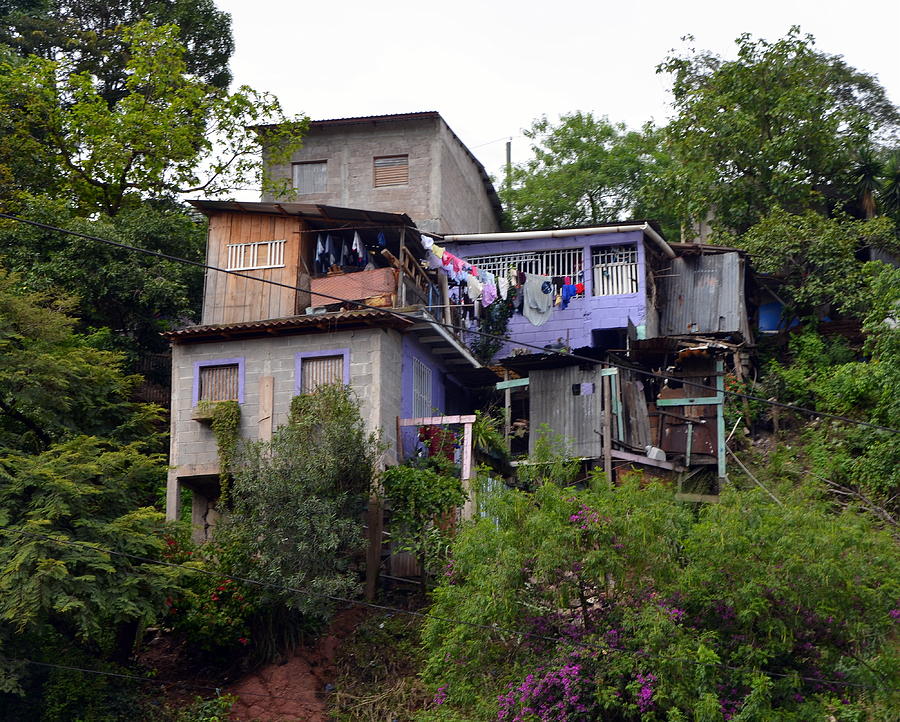 Purple Hillside House in Tegucigalpa, Honduras Photograph by Carla Parris