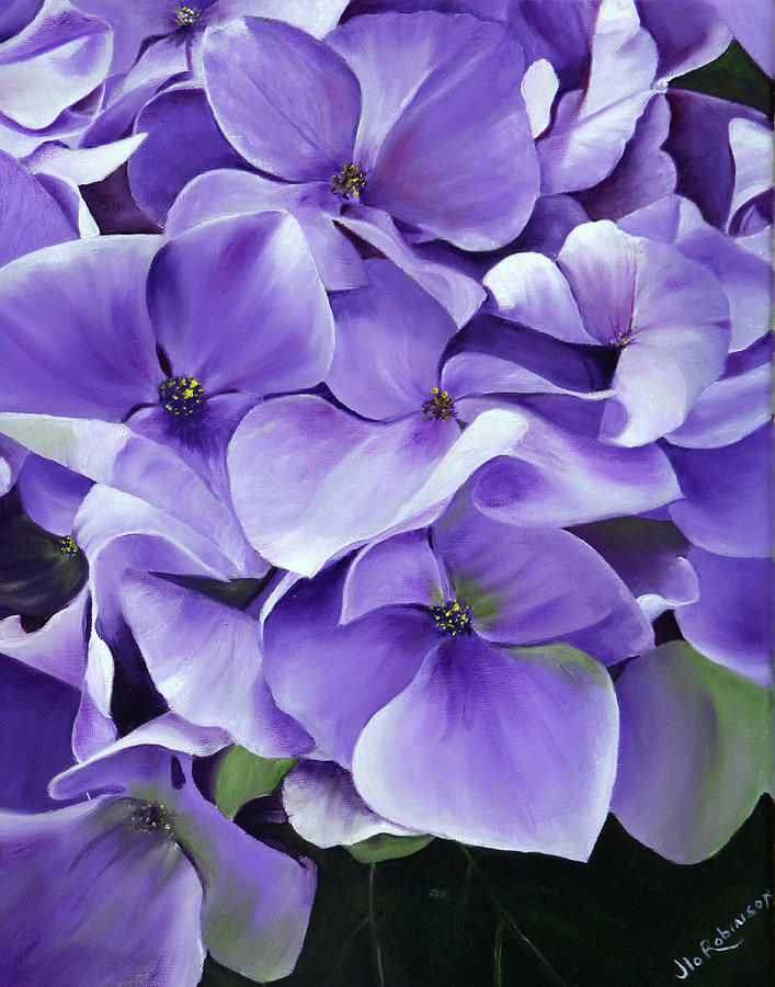 Purple Hydrangea Painting by Joanne Lopez Robinson - Fine Art America