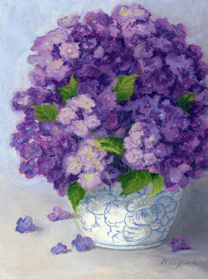 Flower Pastel - Purple Hydrangeas by Vikki Bouffard