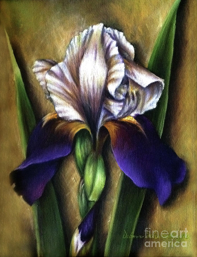 Iris Painting - Purple Iris by Debora Schubert Lytle