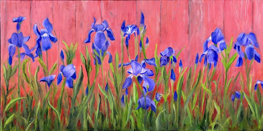 Purple Iris Painting by Deborah Butts