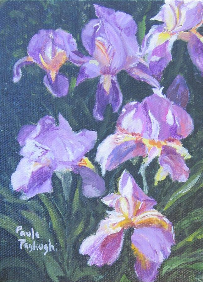 Purple Iris Painting by Paula Pagliughi