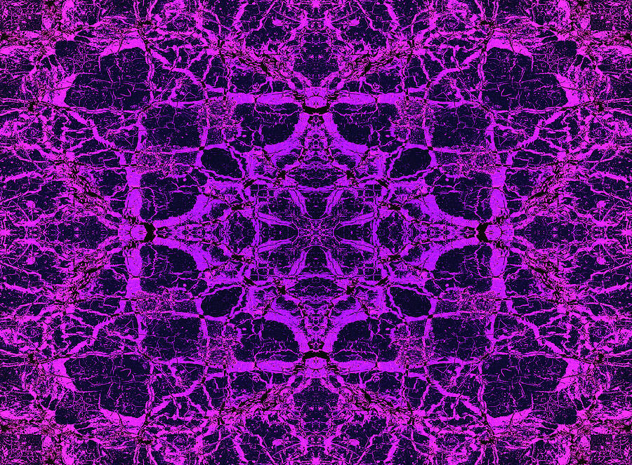 Purple kaleidoscope Digital Art by Steve Ball