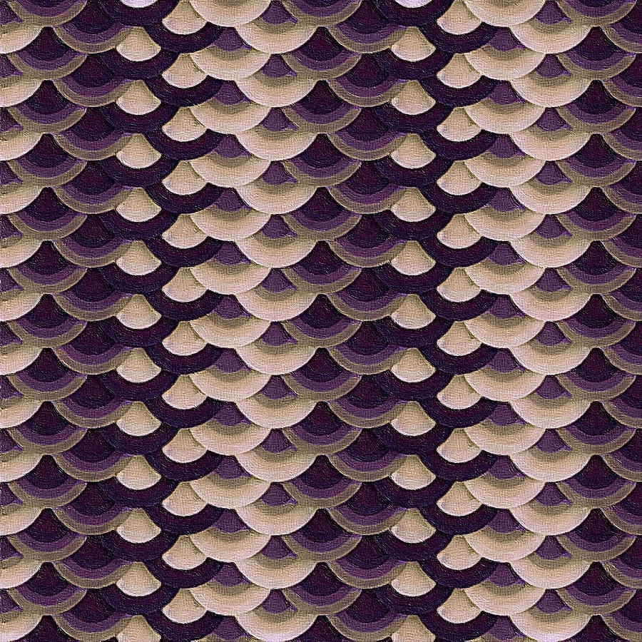 Purple Koi Digital Art by Susan Maxwell Schmidt