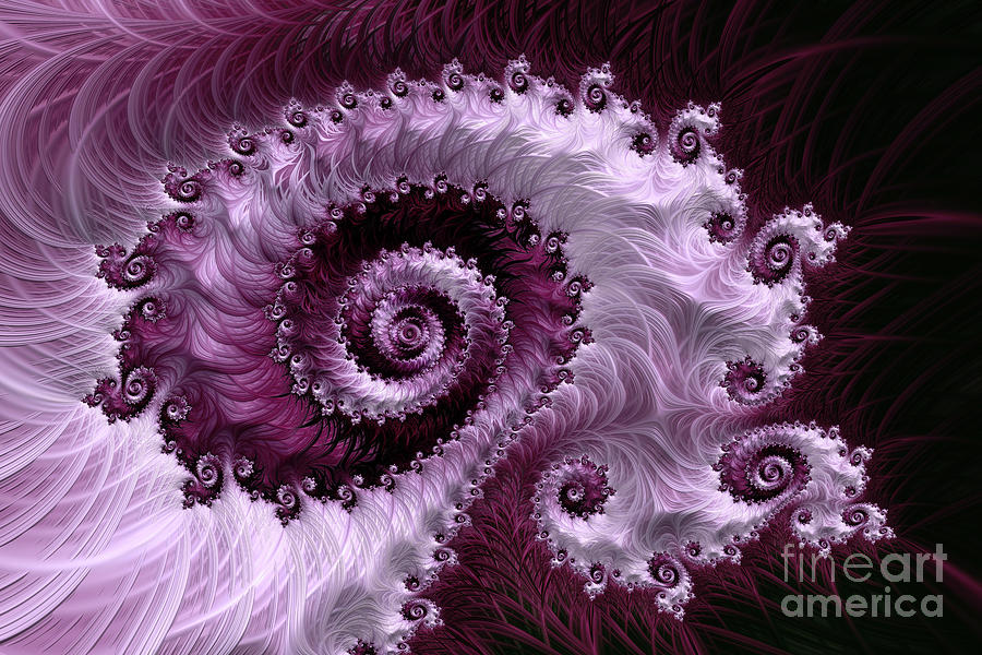 Lace Digital Art - Purple Lace by Ann Garrett