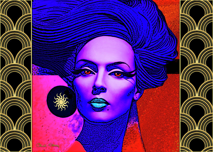 Purple Lady - Deco Digital Art by Chuck Staley
