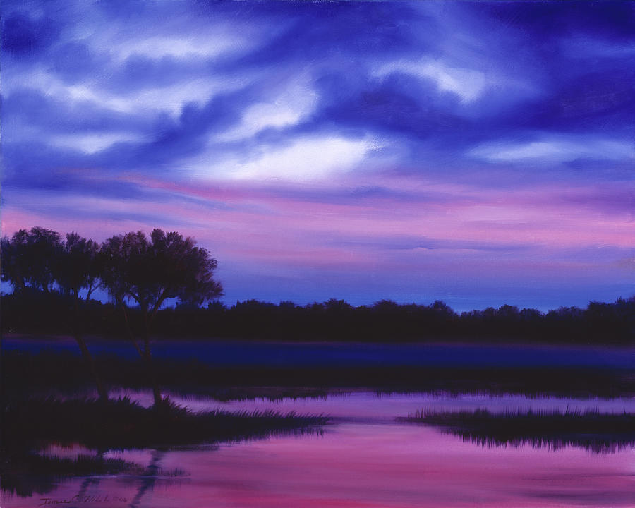 Purple Landscape or Jeans Clearing Painting by James Hill