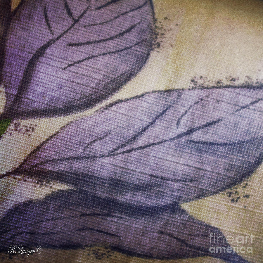 Purple Leaves on Fabric Photograph by Rebecca Langen