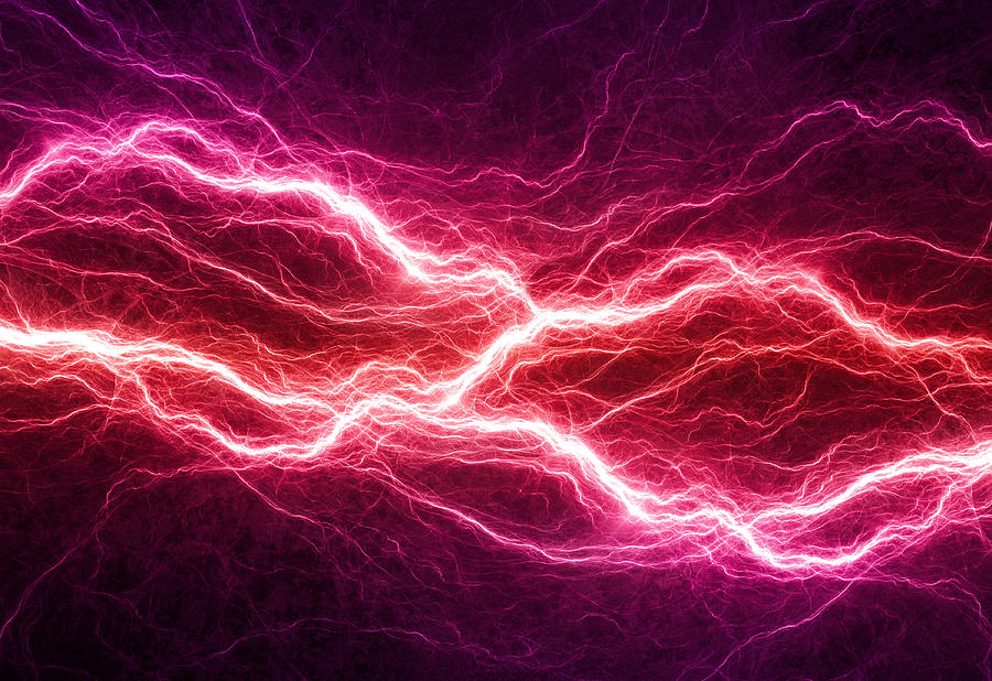 Purple lightning Digital Art by Martin Capek
