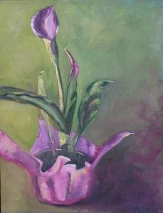 Lily Painting - Purple Lily by Julieanne Nielsen