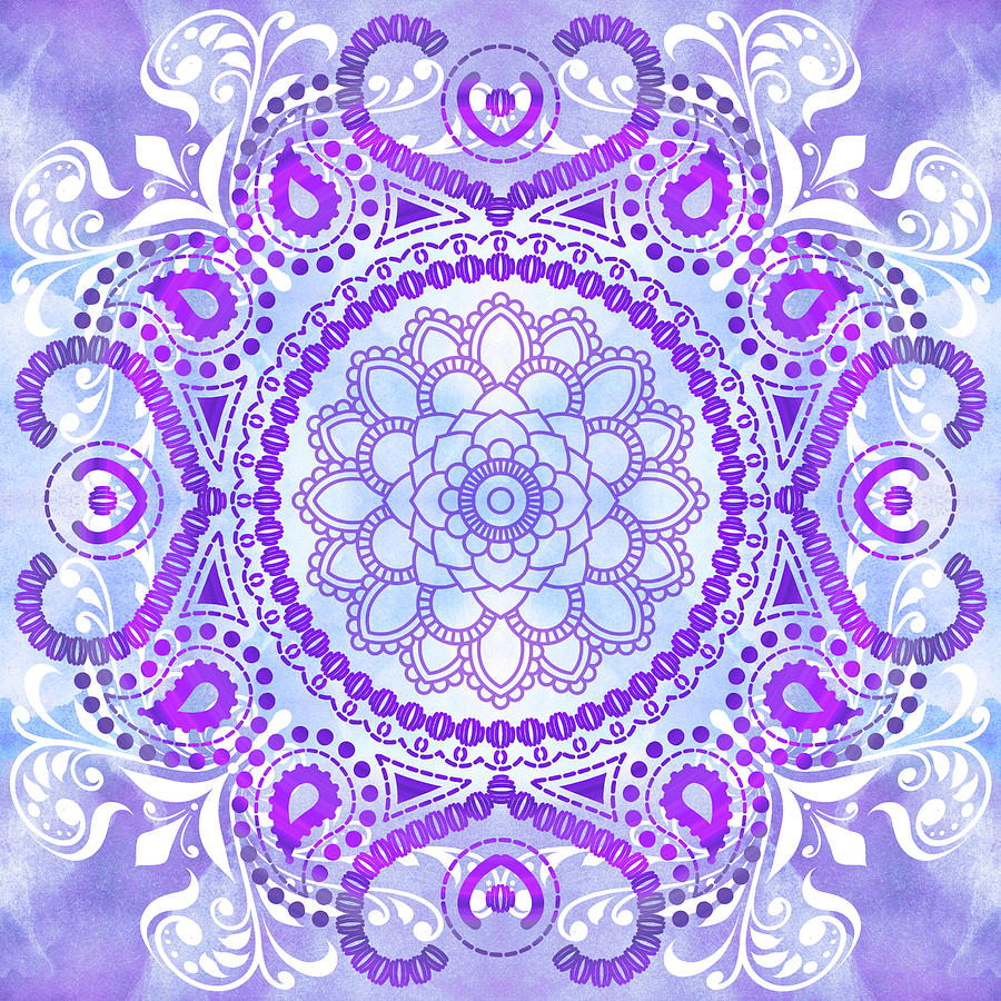 Purple Lotus Mandala Digital Art by Tammy Wetzel