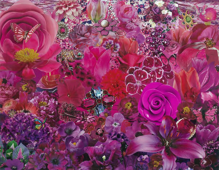 Flower Mixed Media - Purple Magenta 2015 by Kelly Moore