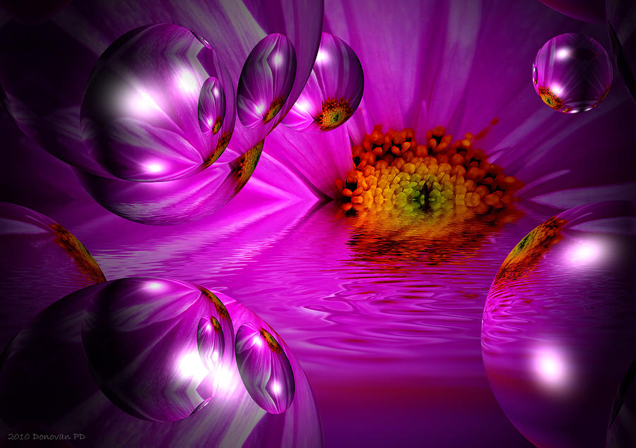 Purple Flower Mixed Media - Purple Magic by P Donovan