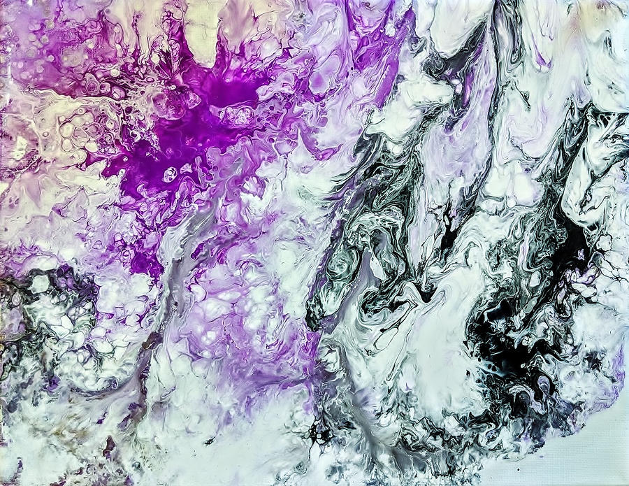 Purple Marble 2 Painting by Amber Elizabeth Lamoreaux - Pixels