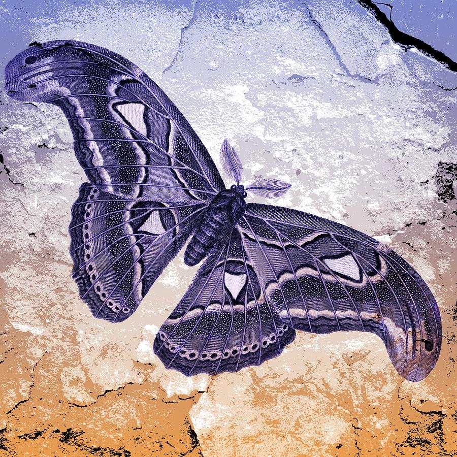 Violet Moth Sticker