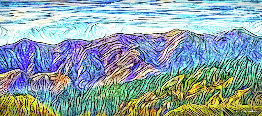 Purple Mountain Flow - Front Range Colorado Digital Art by Joel Bruce Wallach