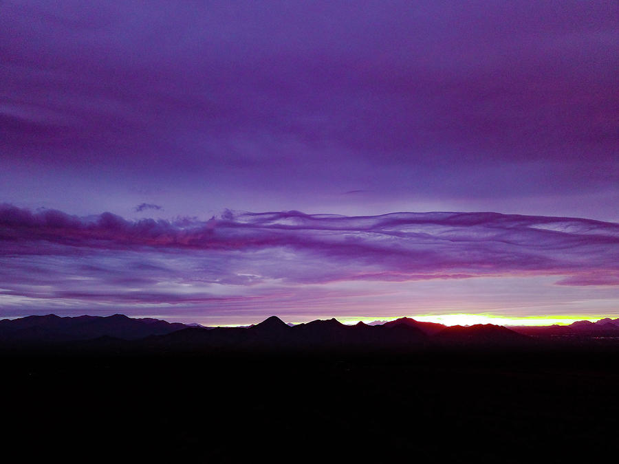 Mountain Photograph - Purple Mountain Sunset by David Stevens