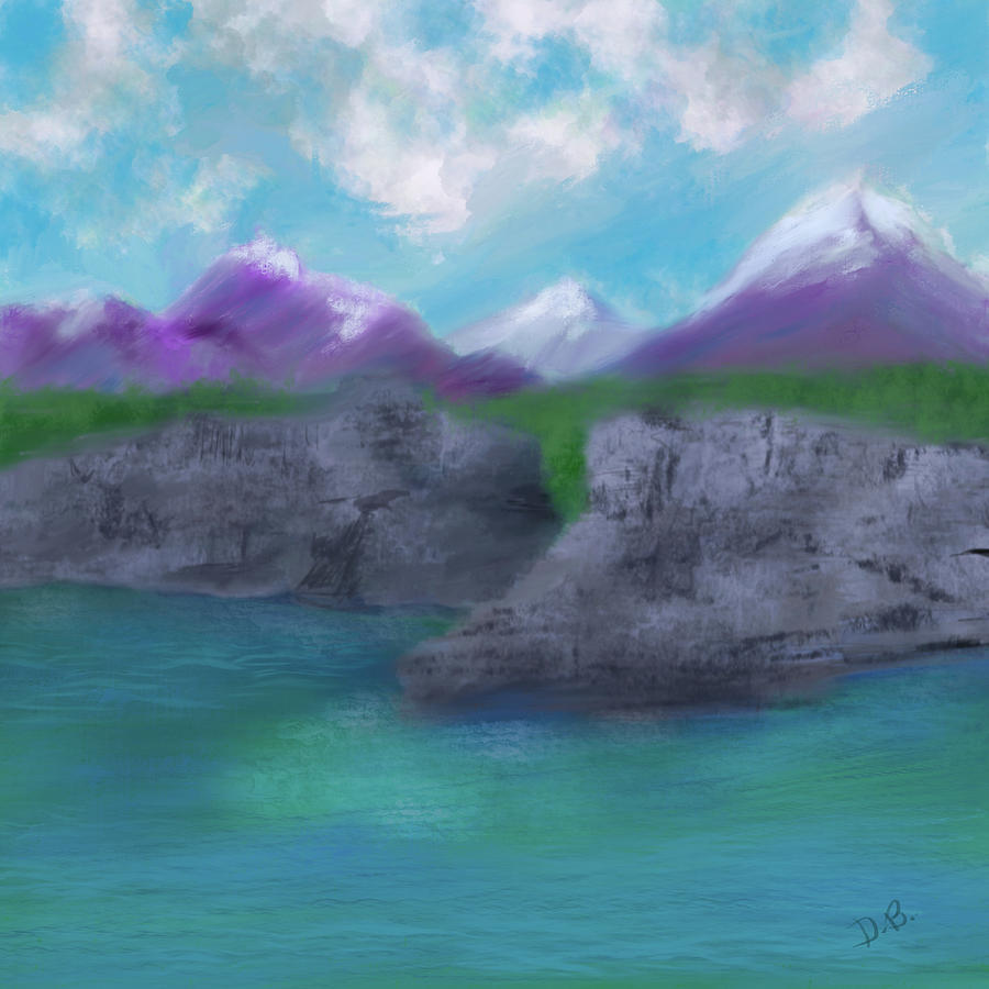 Purple Mountains Majesty Digital Art by Dick Bourgault