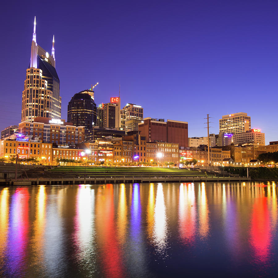 Purple Nashville - Tennessee Skyline Photography Photograph