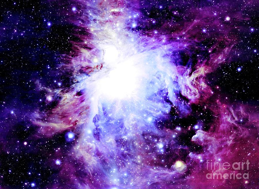 Interstellar Photograph - Purple Nebula by Johari Smith