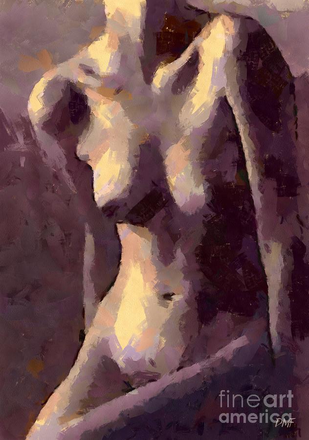 Purple Nude Painting by Dragica  Micki Fortuna