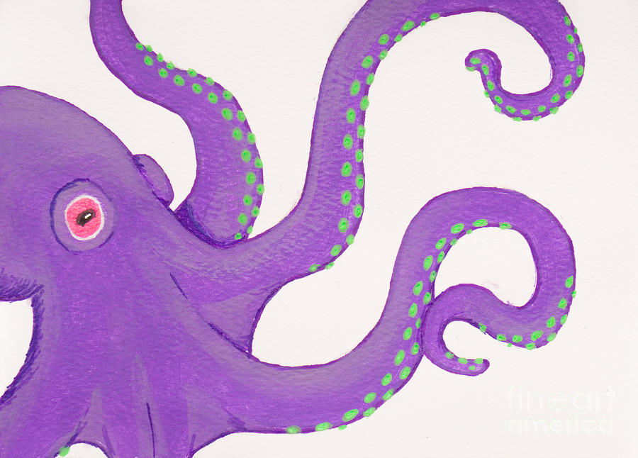 purple octopus painting