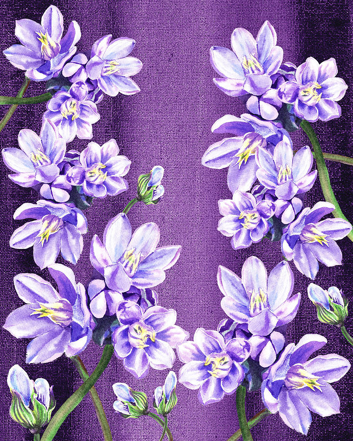 Purple On Purple Flower Garden Painting by Irina Sztukowski