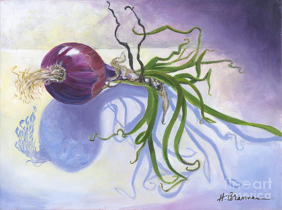 Purple Onion Painting by Holly Bartlett Brannan