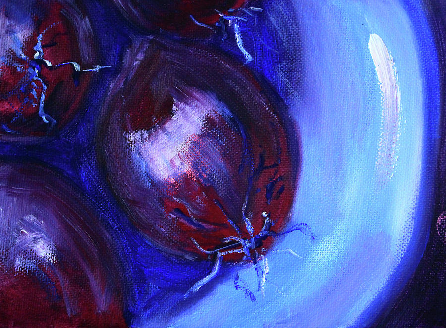 Purple Onions Still Life Painting by Nancy Merkle