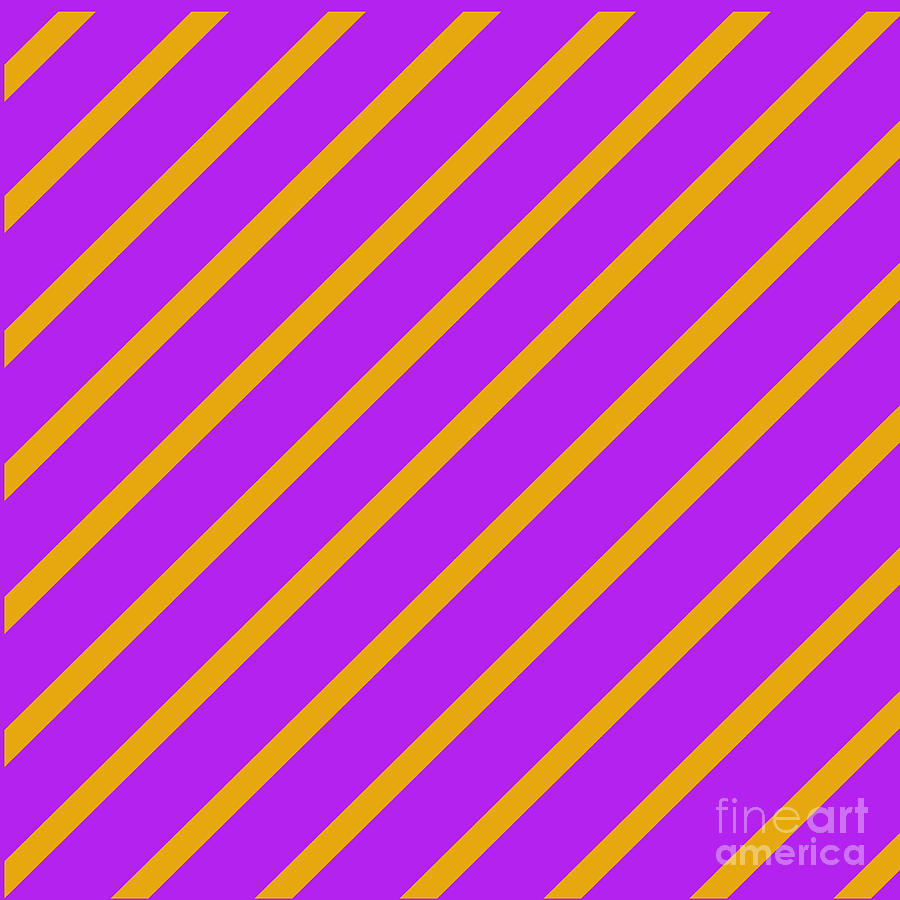 Purple Orange Angled Stripes Digital Art by Susan Stevenson