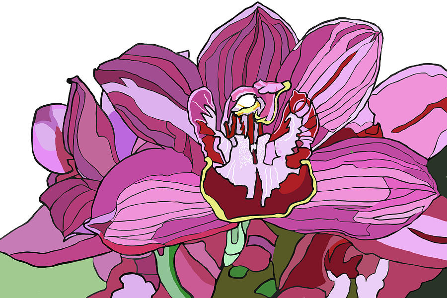 Orchid Painting - Purple Orchid by Jamie Downs