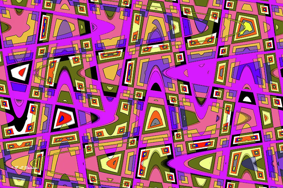 Purple Panel Abstract Digital Art by Tom Janca